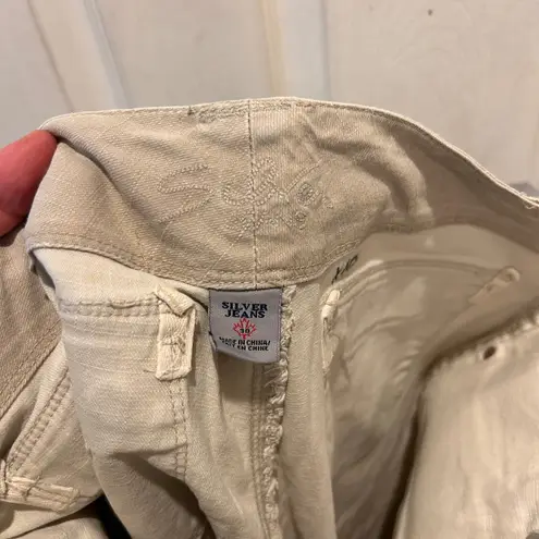 Silver Jeans Y2k Bootcut Flare Leg Beige Women's Pants Size 30x33 Low Rise