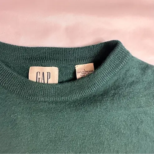 Gap Vintage y2k  Merino Wool Crewneck Sweater - Forest Green - L