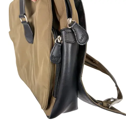 Ameribag New Yorker Messenger Crossbody Travel Bag Taupe Brown Tan