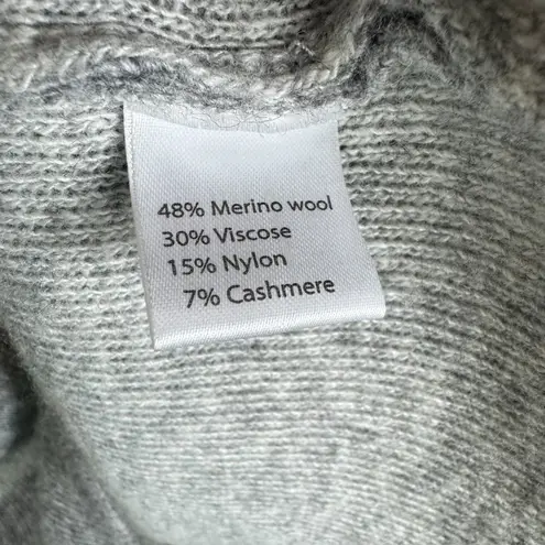 Benedetta B Gray Striped Merino Wool Cashmere Blend Pullover Sweater Size M Size M