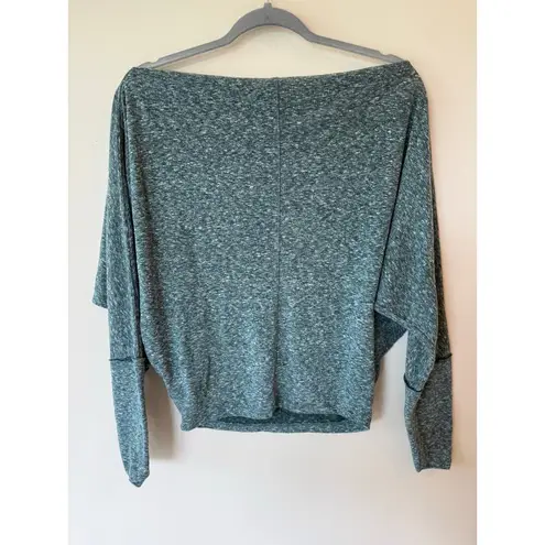 Free People  We The Free Women Top Sz XS Green Blue Heather Valencia Drapey Boho