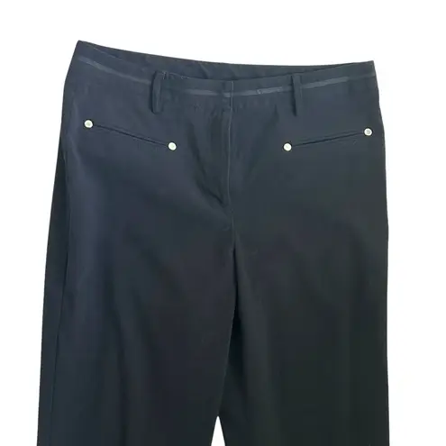 Larry Levine Women Pants 10 Black Classic Business Casual Stretch Minimalistic