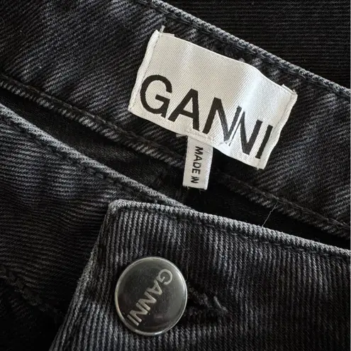 Ganni Betzy High Rise Black Flared Jeans Size 31