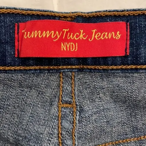 NYDJ Blue Tummy Tuck Denim Jeans Womens Size 10 Straight Leg
