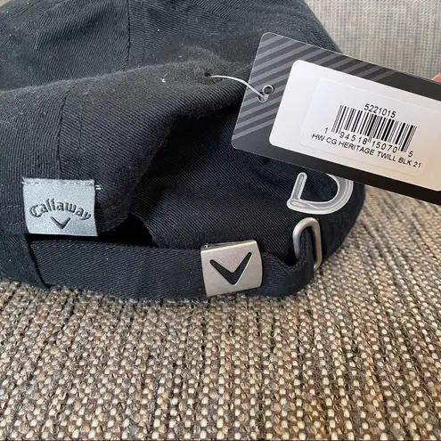 Callaway NWT Heritage Twill Hat Black Autographed by Paula Reto