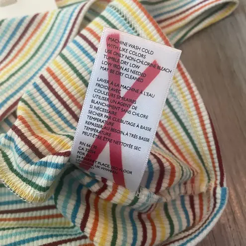 Urban Renewal UO Remnants Heart O-Ring Rainbow Top size Medium