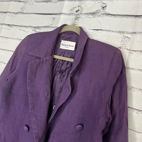 Danny & Nicole Purple Blazer Sz 14 Oversized Boxy Tailored Jacket Career Street