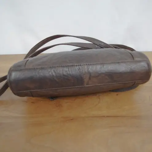 Vintage Small Brown Leather Crossbody Purse