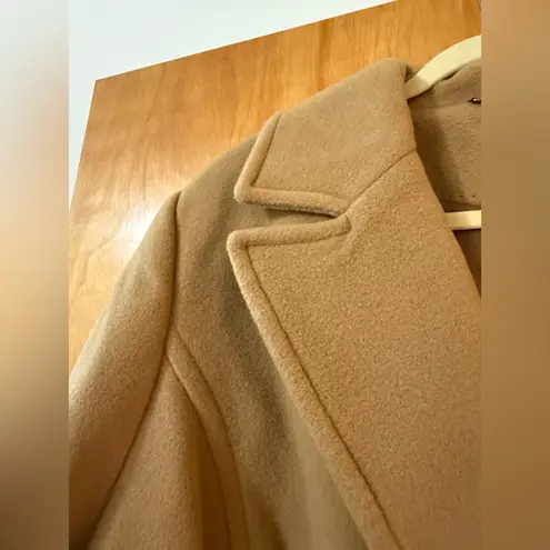 Lands’ End Camel Long Coat Wool Blend Double Breasted Women’s Plus Size 26W 26 W