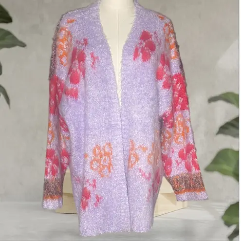 &merci &MERCI Multi Color Brushed Cardigan - Lavender/Pink
M