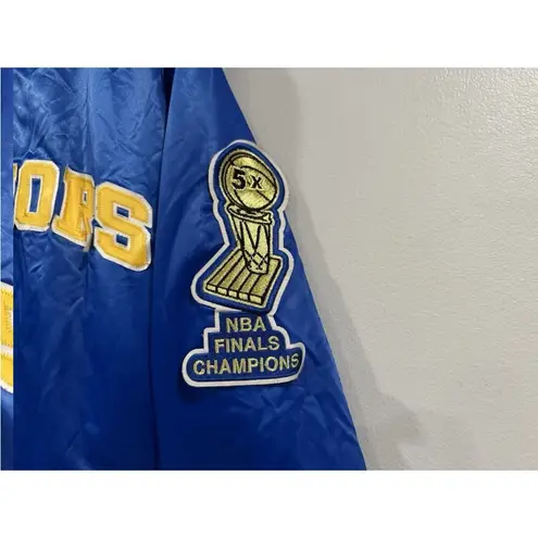 Pro Standard Warriors Satin Jacket Large L FLAW AS IS Blue