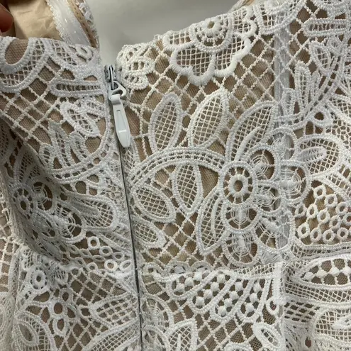 Azazie Anyssa White Pleated Mini Dress Womens Custom Coquette Occasion New