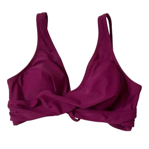 Cupshe  Plum Removable Pads Bikini Top Swimsuit Women's Size M NWT | 51-47