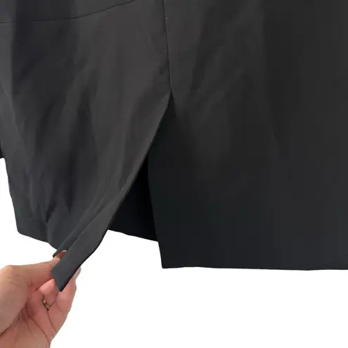 Camila Coelho Brenna Blazer Black Long Line Single Button Satin Oversized Small