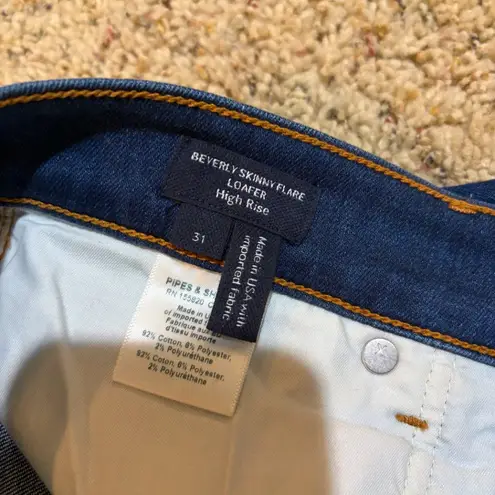 Veronica Beard Beverly Skinny Flare Loafer High Rise Jeans