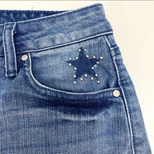 Lord & Taylor Desing Lab High waisted Frayed hem Denim Jean Shorts Beach Size 26 Blue