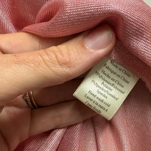 NWT Anthropologie Porridge Shine Wrap Tank W/ Shimmer Size Medium Pink