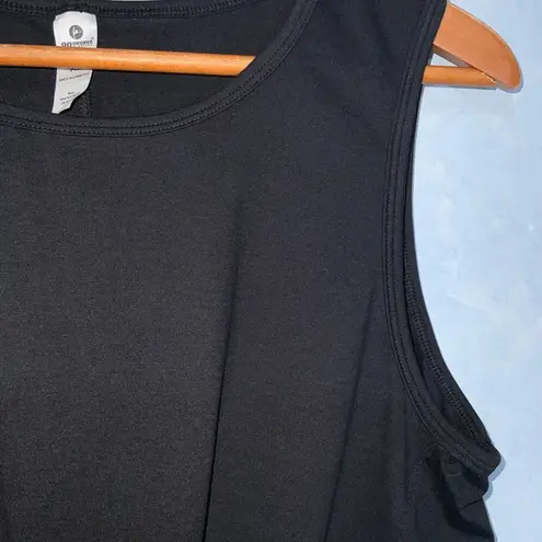 90 Degrees Black Twist Front Crop Athletic Tank Top Exercise Gym Yoga Fitness XL