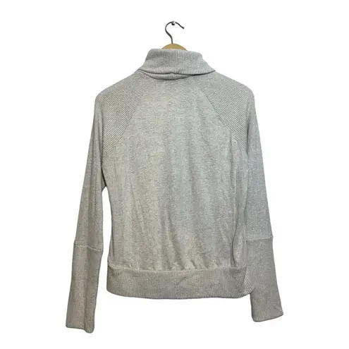 Evereve Women's Ivy Rib Mix Top Turtleneck Sweater XSmall