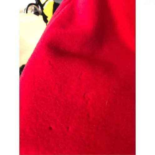 Preston & York red hooded pure wool front zip coat. Size 16