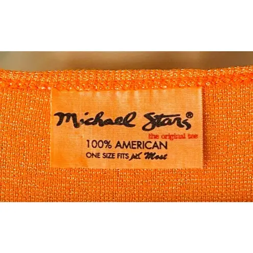 Michael Stars Stretchy Orange V-Neck 3/4 Sleeve Women's Top ~ One Size Fits Most