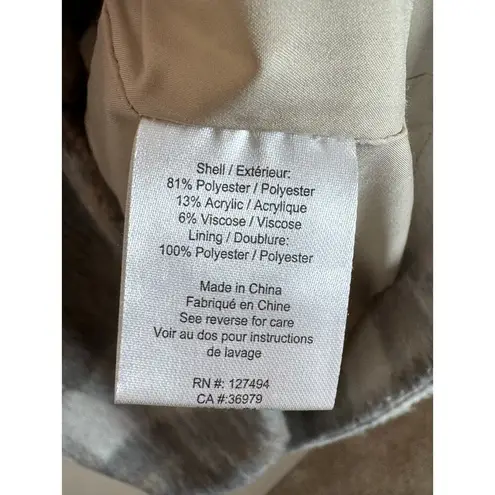 Evereve Supersoft Oversized Gray Plaid Selene Coat Jacket Size Medium Slouchy