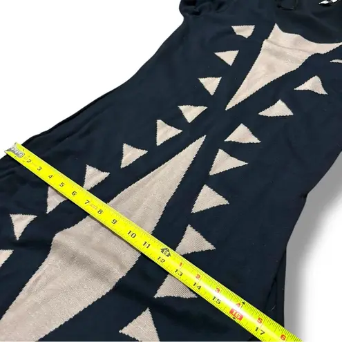 Young Threads NWT New York City Taupe Black Geometric Mini Sweater Dress Medium