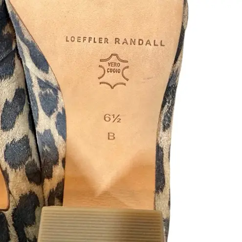 Loeffler Randall NEW Paulina Leopard Suede Block Heel Pointed Toe Pumps