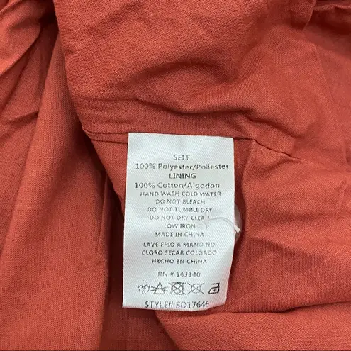 Style Rack Rust Asymmetrical Wrap Dress L