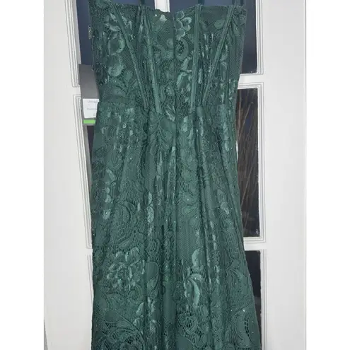 La Femme NWT  32249 Green Corset Mermaid Prom Dress Size 6