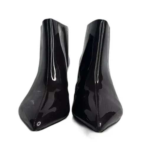 VHNY New York ladies patent leather pointed block heeled boots size 11