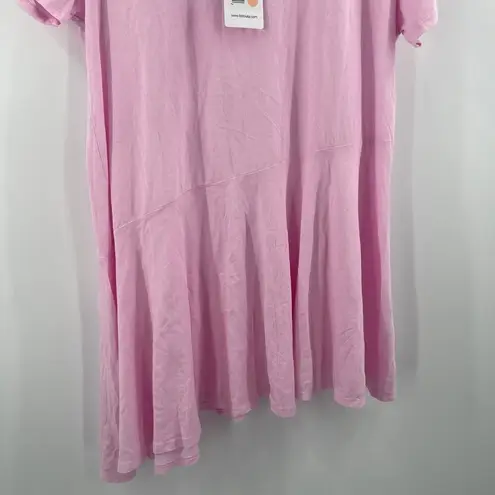 Bobi LOS ANGELES T-Shirt Size Medium Asymmetrical Pink Peonies NWT Shirt Tunic