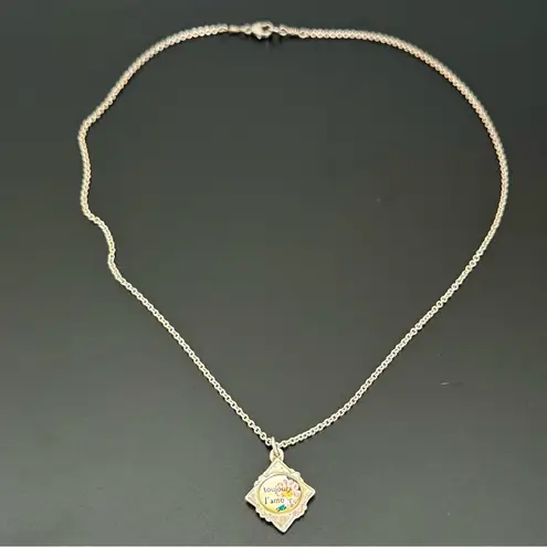 Vintage 925 Sterling Silver Toujours l’ Amour Always Love 16” Necklace 6g.