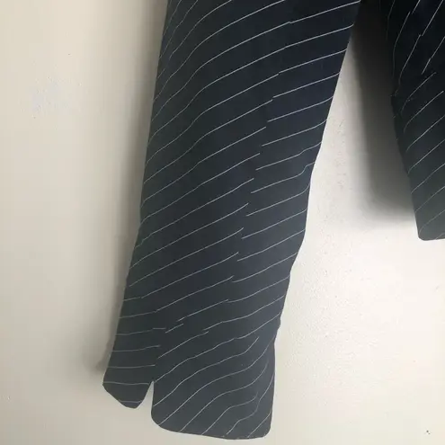 Anthropologie Elevenses  blue stripe pattern blazer