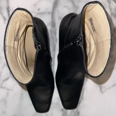 Brooklyn Bandit Eva Leather Wedge Boots Black Size 38 GUC