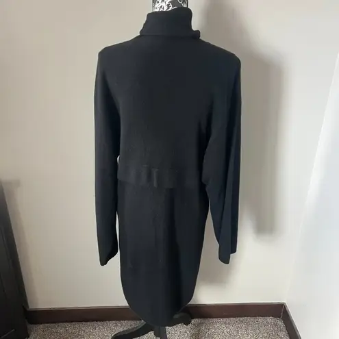 The Kooples Black Sweater Dress Cashmere Blend High Neck Turtleneck Large