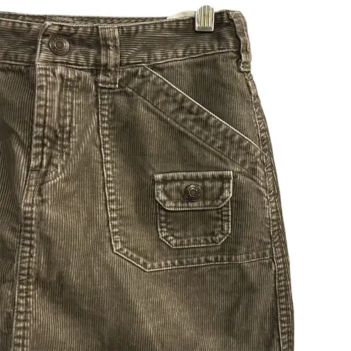 Bluenotes Juniors Green Corduroy Mini Skirt Size 3 Casual Short