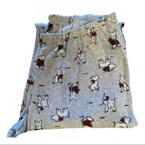 Novelty Dog Print Womens Soft Comfy Lounge Pants SZ L Gray Size L