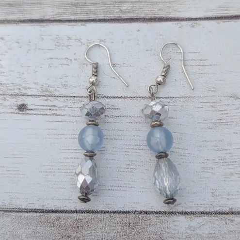 Blue Tones Dangle Earrings for Pierced Ears