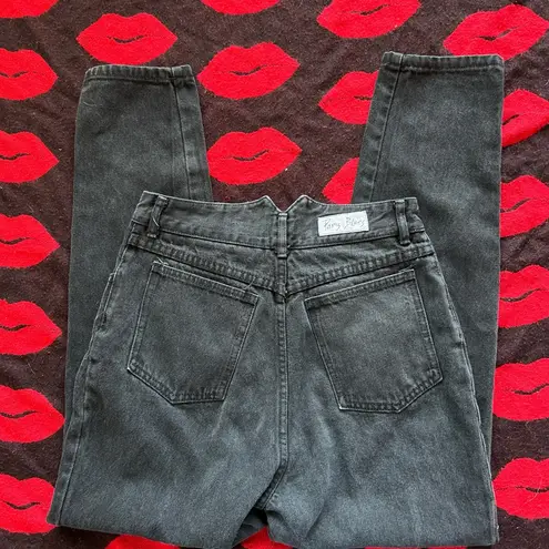 Paris Blues Vintage 80s 90s black high waisted mom jeans 28