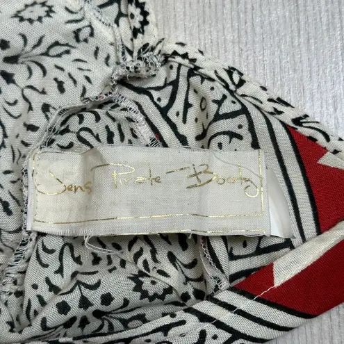 Jen's Pirate Booty Boho Jumpsuit Size Small Casual Paisley Red White