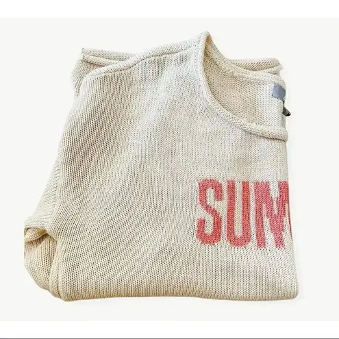 Marled Reunited “Summer” Graphic Women’s Sweater (NWOT) Sz L Red Size L