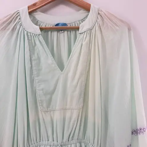 Karina Grimaldi Karpathos Embellished Mini Dress in Menta