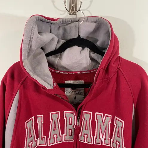 Colosseum Athletics Vintage Colosseum Alabama University Red Crimson Tide Full Zip Hoodie Size M
