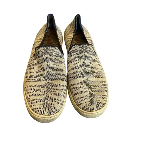Rothy's The Original Sneakers Maritime Tiger Shoes Slip-On Flats Size 10.5 Women