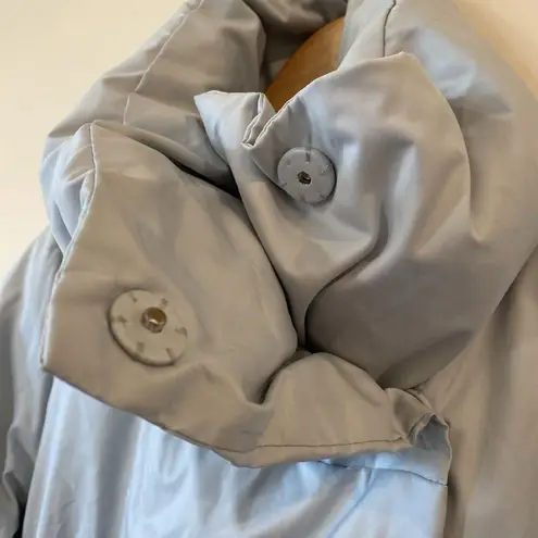 Donna Karan Black Label Light Blue Down Puffer Coat Size Small