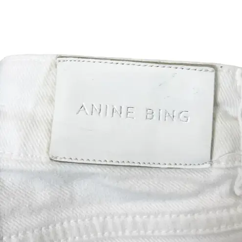 ANINE BING Frida Skinny Jeans Women’s Size 25 White Button Fly Stretch Denim