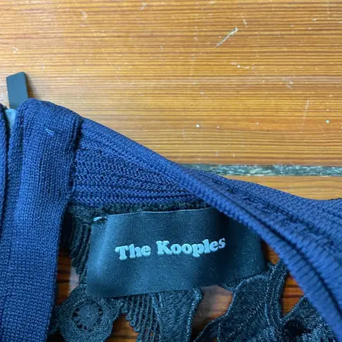 The Kooples Navy & Black Lace Inlay Yoke Fit & Flare Dress - Sz 3 (US Large) ๐งก๐