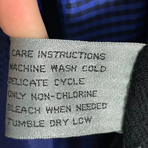 Amanda Smith Vintage Trench Coat Petite 6 Gingham Purple Black Women Jacket Belt