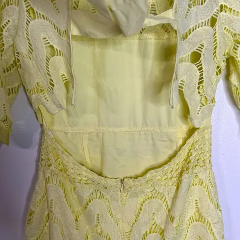 The Clothing Company Lemon Yellow Lace Dress